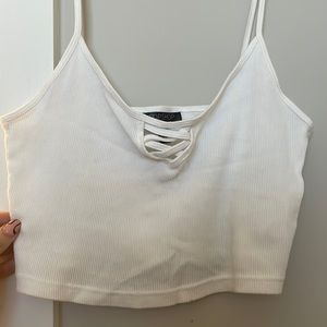 White crop top